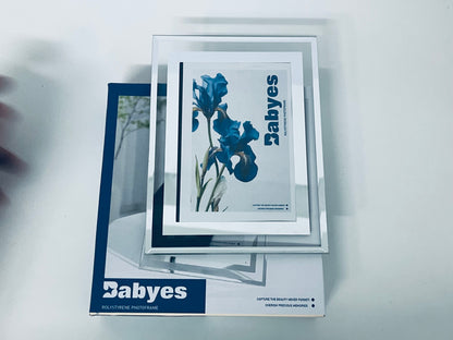 Babyes Picture frames Mirror-Textured Photo Frame Light Luxury & High-End Capture Beauty A Textured Choice for Home Decoration and Memory Collection