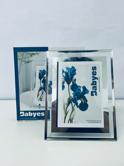 Babyes Picture frames Mirror-Textured Photo Frame Light Luxury & High-End Capture Beauty A Textured Choice for Home Decoration and Memory Collection