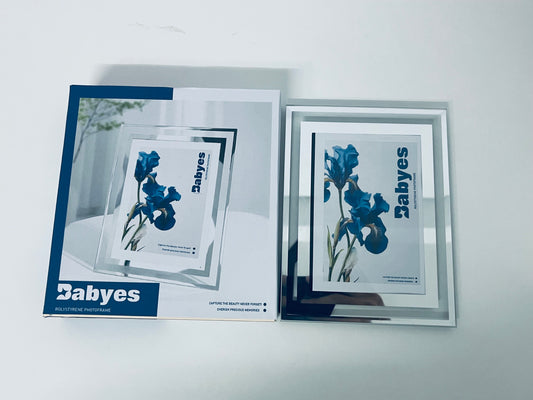 Babyes Picture frames Mirror-Textured Photo Frame Light Luxury & High-End Capture Beauty A Textured Choice for Home Decoration and Memory Collection