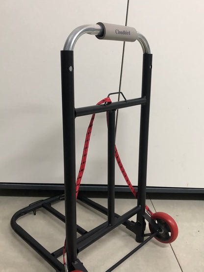 Cloudbird Aluminum Folding Hand Truck and Dolly, 220lbs Capacity, Cart Ideal for Moving Heavy Loads, Portable and Durable