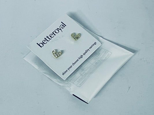 betteroyal Solid 925 Sterling Silver Tiny Heart Stud Earrings for Women Teen Girls Love Heart Stud Earrings