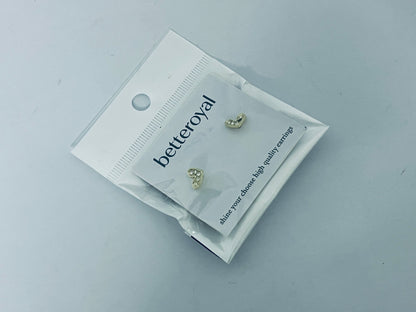 betteroyal Solid 925 Sterling Silver Tiny Heart Stud Earrings for Women Teen Girls Love Heart Stud Earrings
