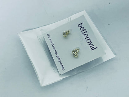 betteroyal Solid 925 Sterling Silver Tiny Heart Stud Earrings for Women Teen Girls Love Heart Stud Earrings