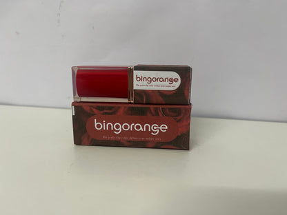 [bingorange Lipstick]——Hydrating Color Changing Lipstick, Long-Lasting Non-Sticky Lip Balm with Rose Gold Case