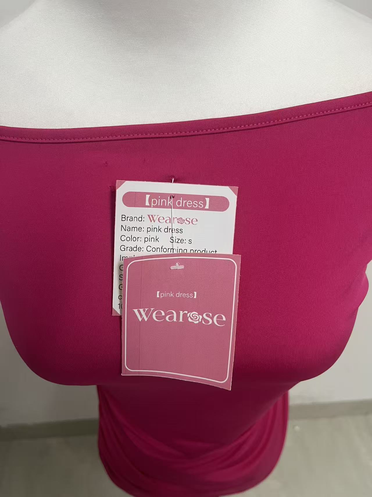Wearose Pink Sleeveless Dress - Asymmetric One-Shoulder with Side Ruching