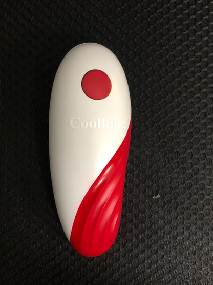 Coolking Can openers, electric Electric Can Opener For Kitchen One Touch Automatic Can Opener Electric for Almost Cans Opener For Seniors Smooth Edge Hands Free Food-Safe (Red), Large