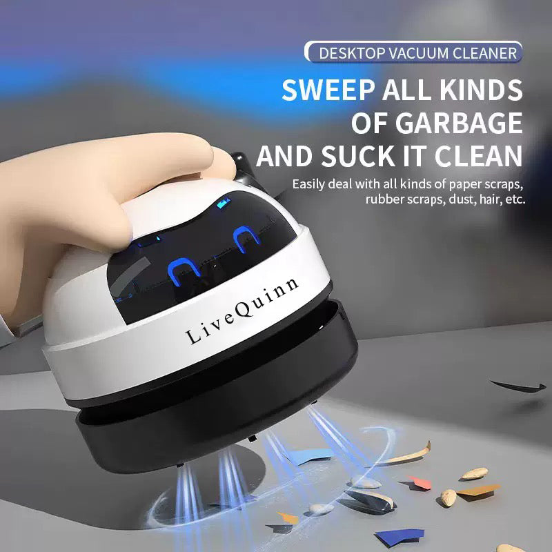 LiveQuinn Hand-held vacuum cleaners,Mini Crumb Vacuum Sweeper Cordless Dust Vacuum Crumb Sweeper Handheld Desktop Vacuum Cleaner Easy to Clean Paper Scraps Dust Crumb Hair Eraser Crumbs on Desk Table top, Car, Keyboard Sofa