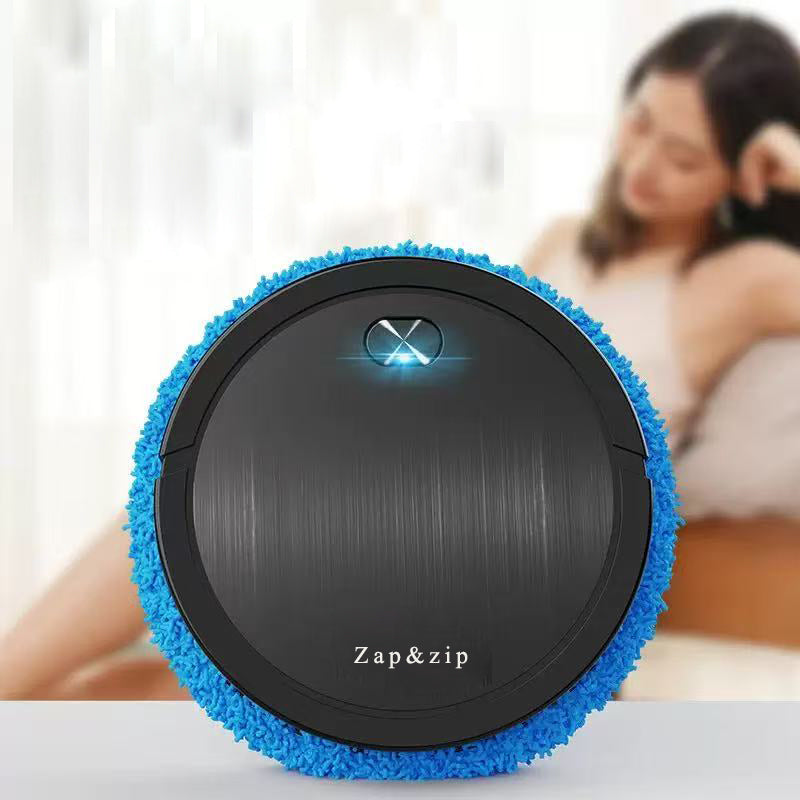 Zap&zip Robotic vacuum cleaners,Automatic Floor Mop Robot with Water Tank, Highly Efficient Motor, Rotating Cleaning with Strong Pressure, for Wooden Panels, Marble, Tiles etc. (Black)