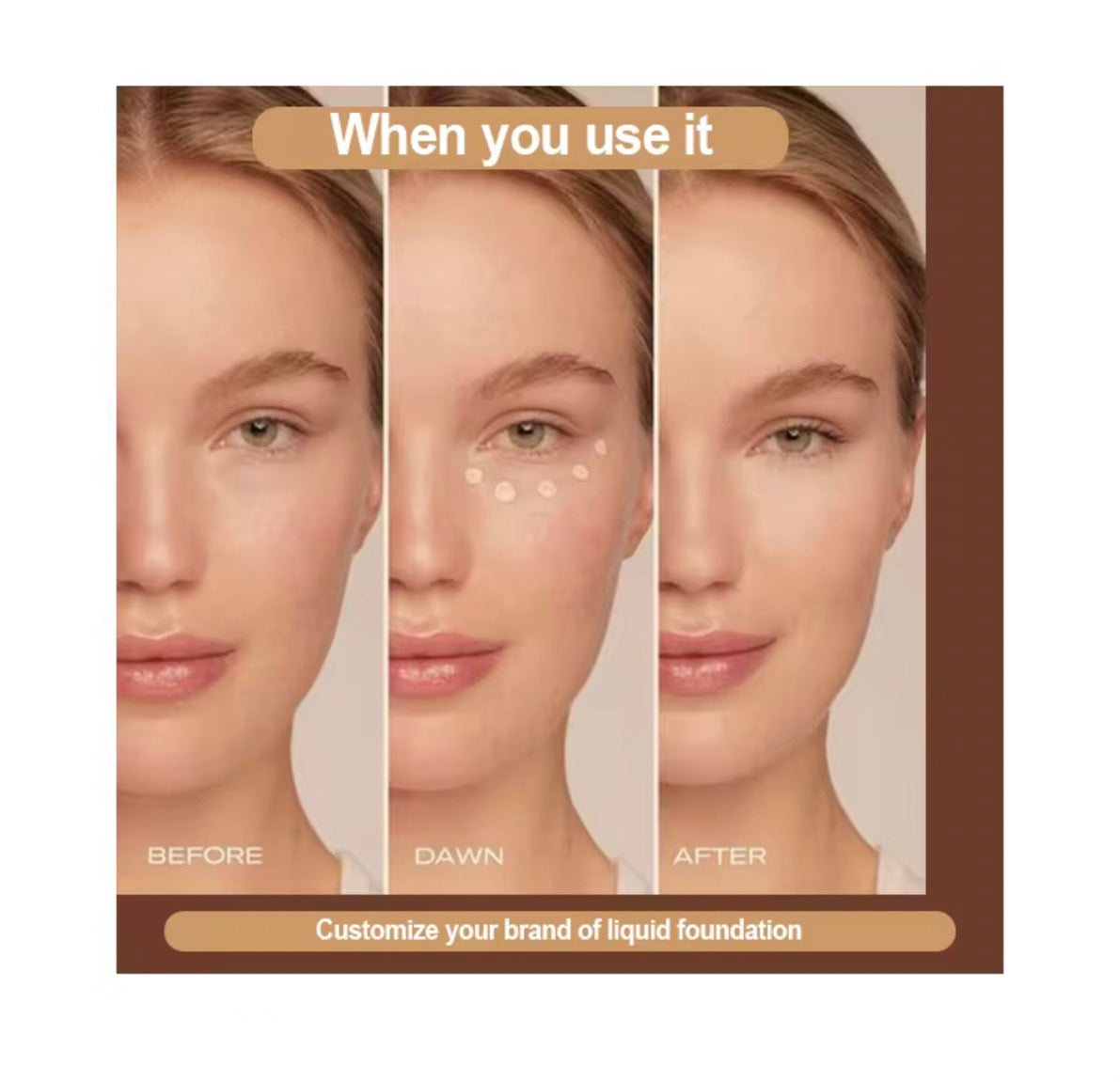 His&HerChoice Magic Finish foundation Make-Up Mousse Coverage, Hides Redness And Dark Spots, Vegan, For Light To Medium Skin Tones