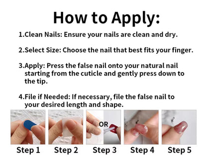 FutureSpring Press on Nails  Pure White Fake Nails Kit, Fashion Glossy Acrylic Press on Nails, Natural Stick on Nails, Thick Reusable Glue on Nails for Women, 14Pcs