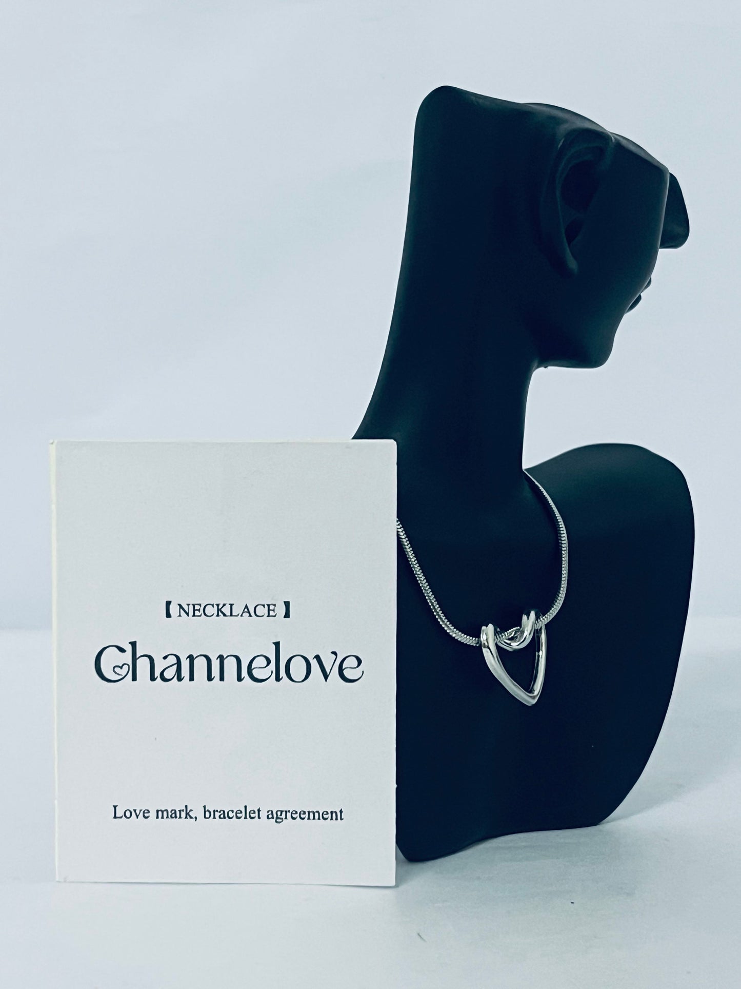 Channelove Minimalist Silver Heart Pendant Necklace for Women - Dainty Small Heart Necklace Hypoallergenic Love Jewelry