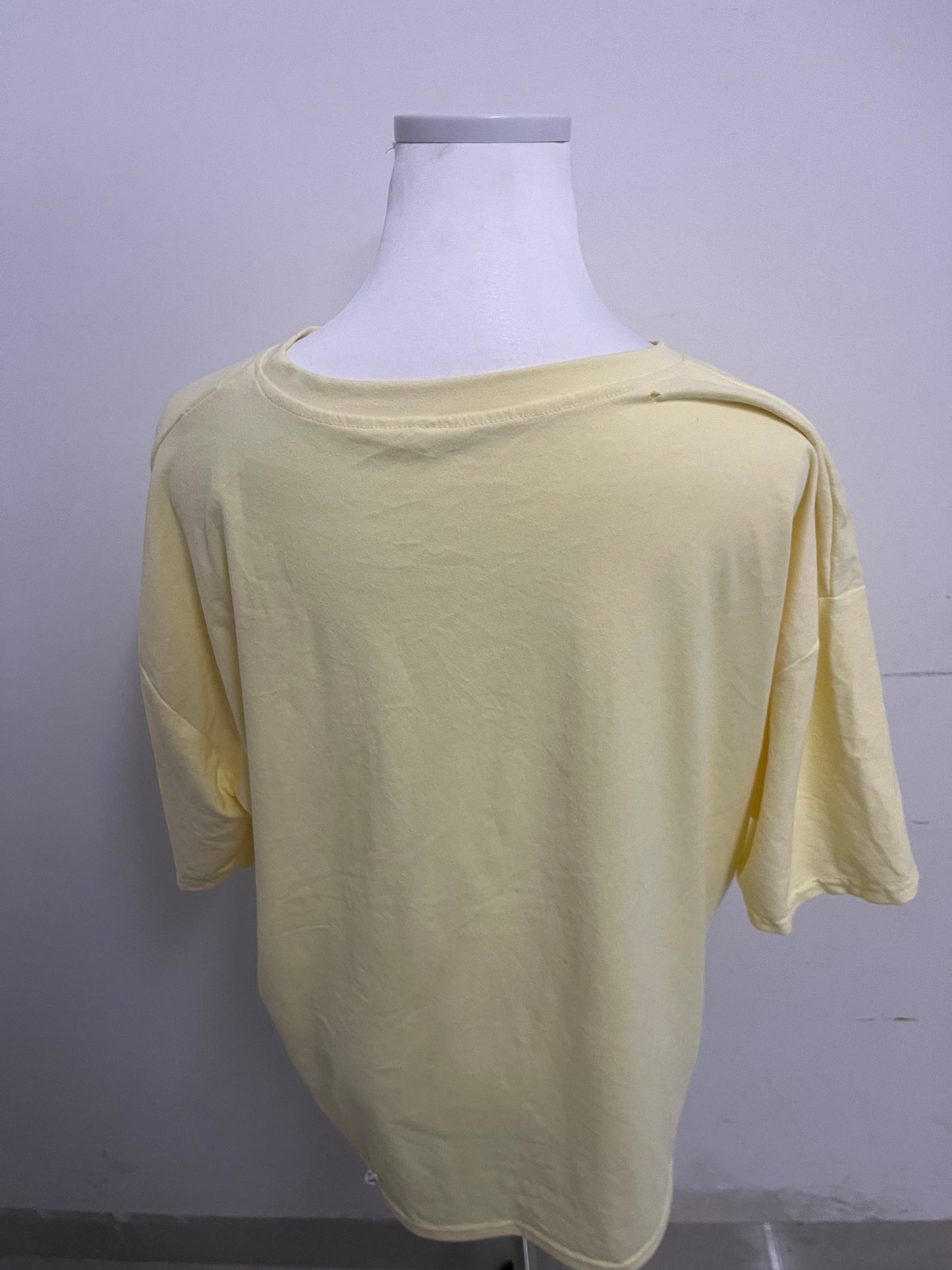 childaisy Yellow Loose Crew Neck Short Sleeve T-Shirt