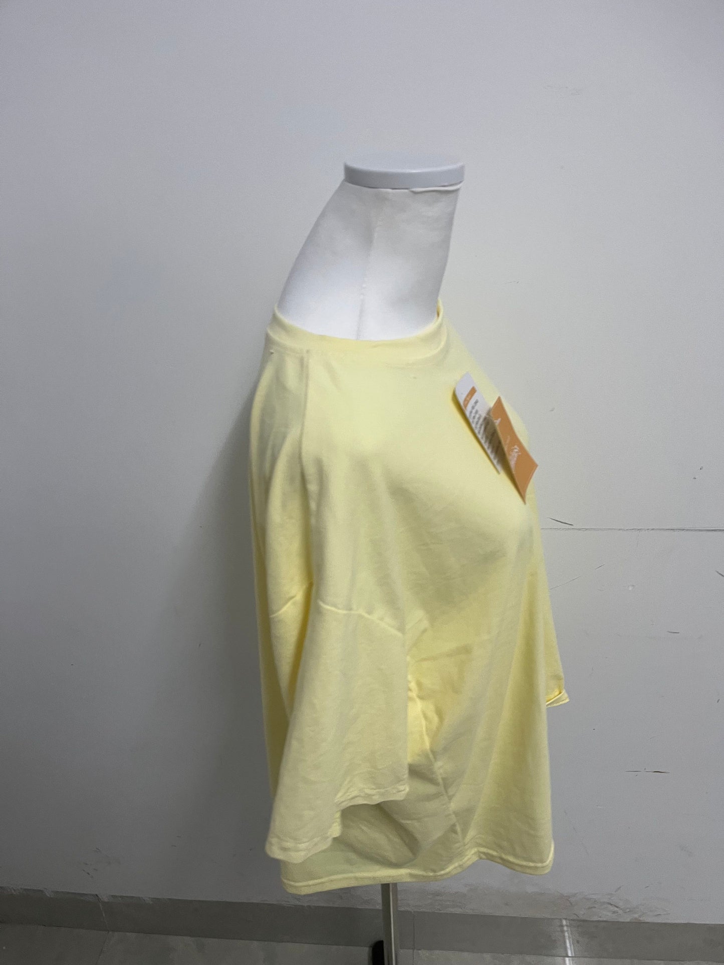 childaisy Yellow Loose Crew Neck Short Sleeve T-Shirt