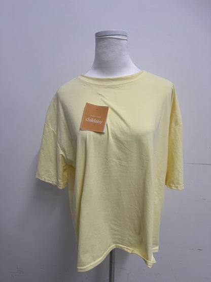 childaisy Yellow Loose Crew Neck Short Sleeve T-Shirt