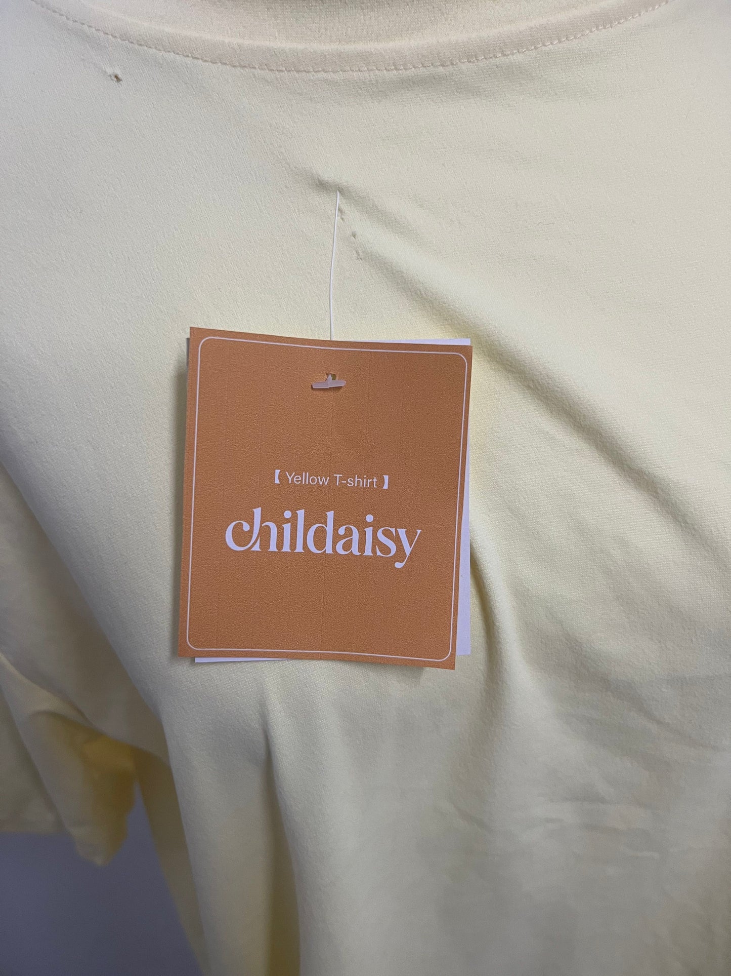 childaisy Yellow Loose Crew Neck Short Sleeve T-Shirt