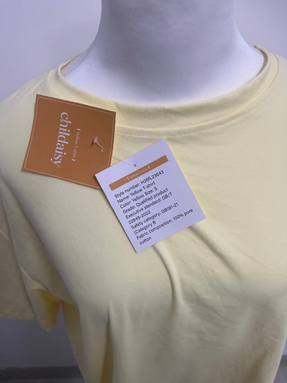 childaisy Yellow Loose Crew Neck Short Sleeve T-Shirt