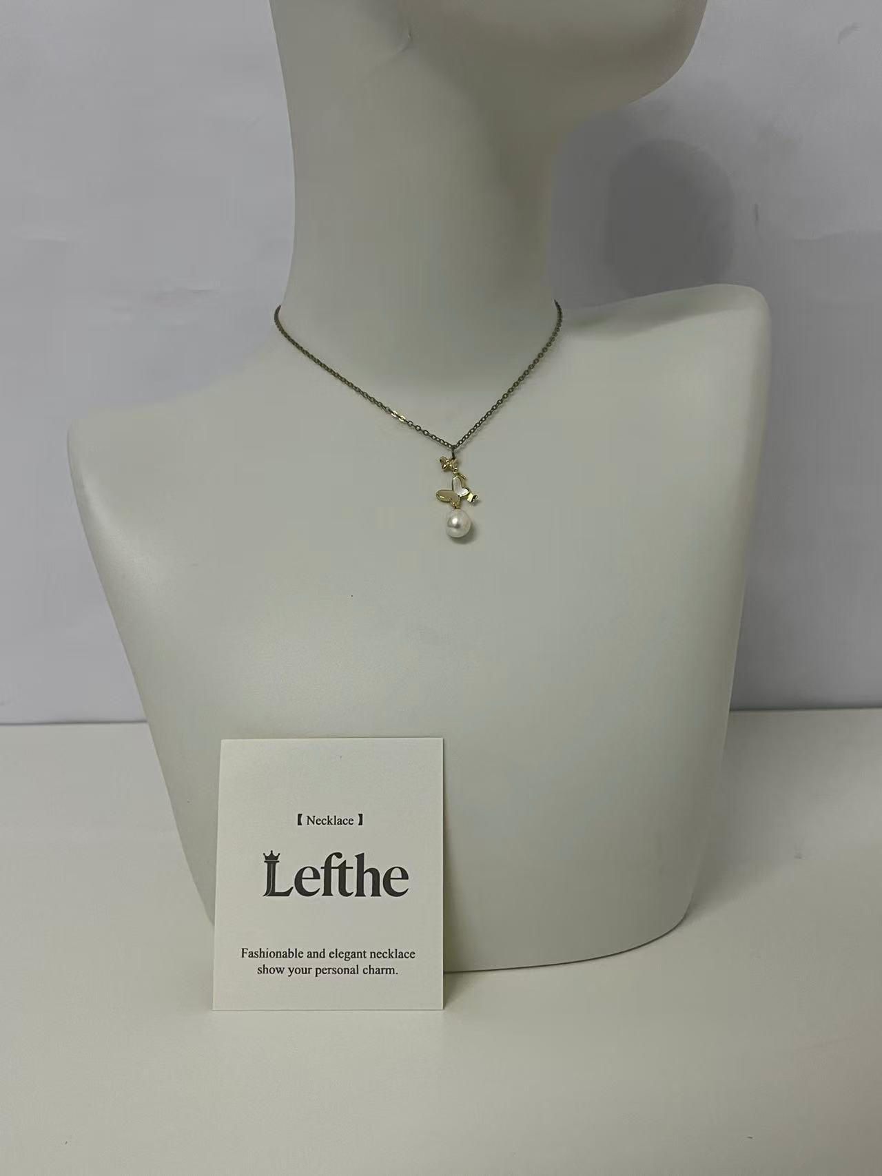 【Lefthe Dainty Pearl Pendant Necklace】—— Elegant Minimalist Jewelry for Everyday Charm