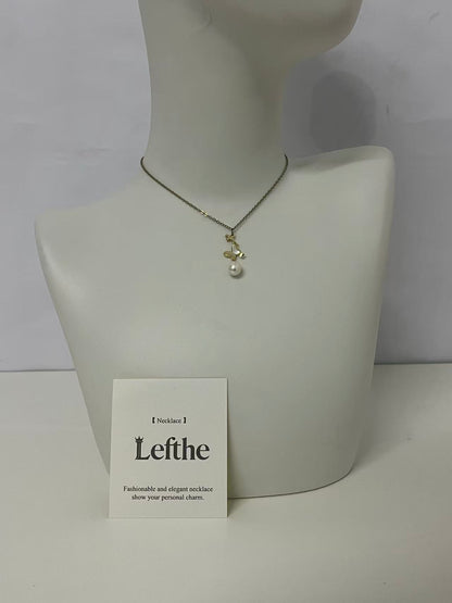 【Lefthe Dainty Pearl Pendant Necklace】—— Elegant Minimalist Jewelry for Everyday Charm