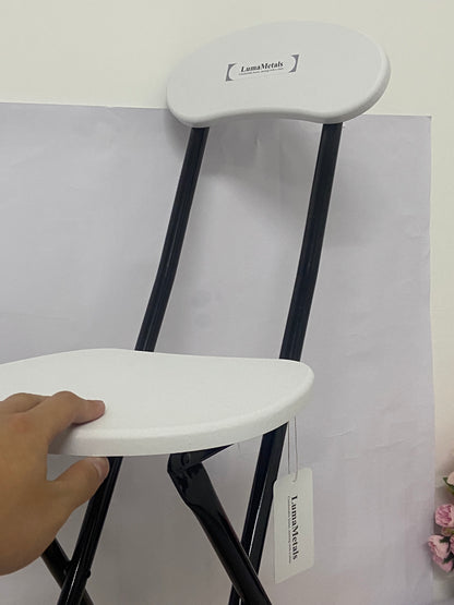 LumaMetals Foldable Chairs Folding Chair, Pipe Chair, Kitchen Chair