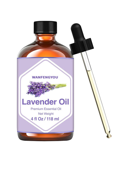 WANFENGYOU Essential Oil 4 Fl Oz with Glass Dropper – 100% Pure, Natural, Undiluted & Therapeutic Grade, Amazing for Skin & Hair Care, Diffuser, Aromatherapy, Massage, DIY Soaps & Candles
