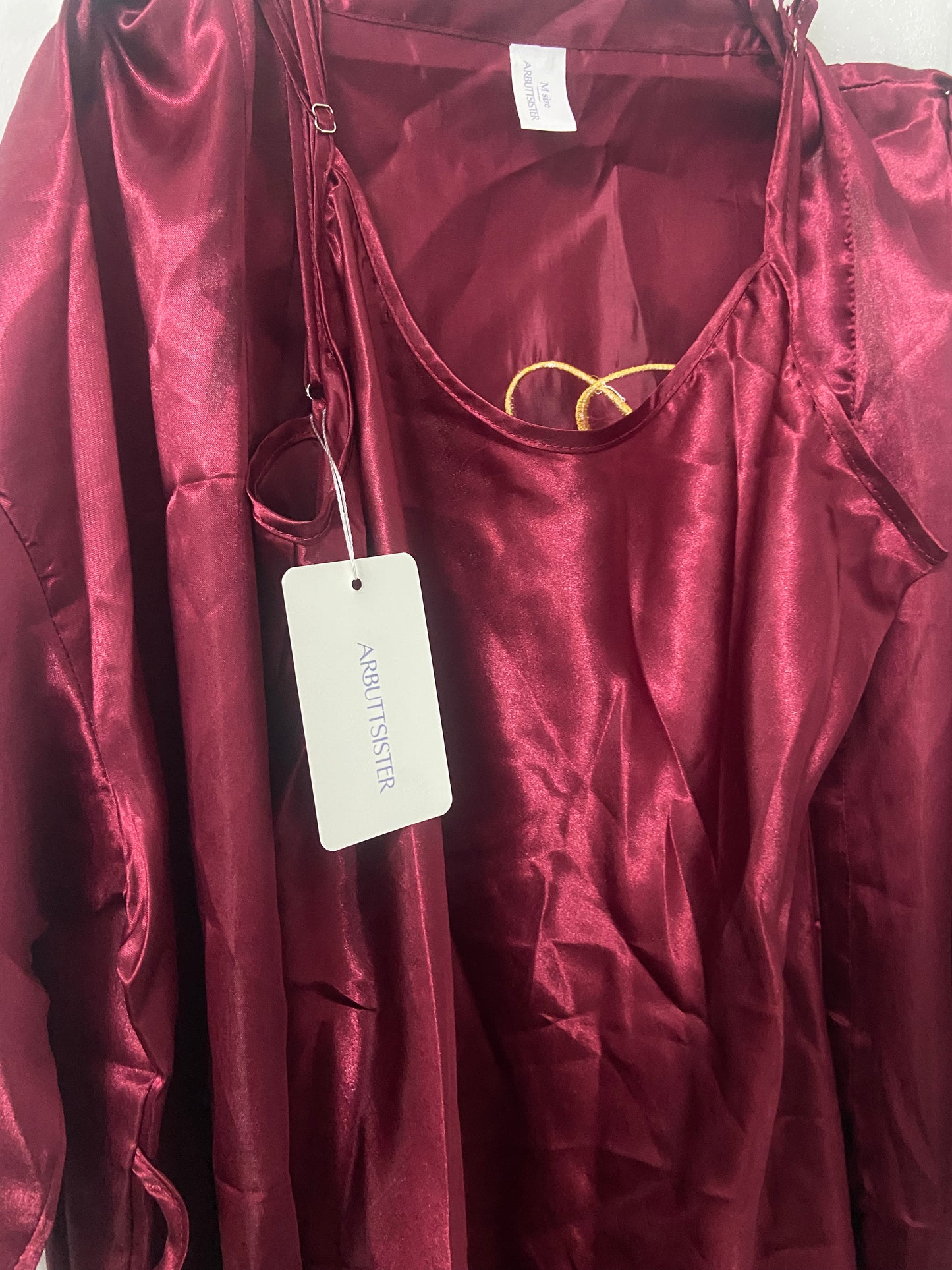 ARBUYYSISTER Sleepwear for Women Full Slip Under Mini Spaghetti Strap Dress Silk Satin Nightgowns