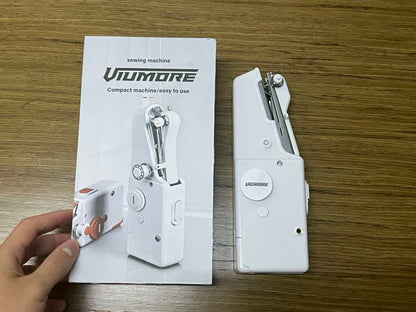 Viumore Mini Handheld Sewing Machine, Portable Electric Small Sewing Machine for Home, Compact Handheld Stitcher for DIY Clothing Repair, Easy to Use