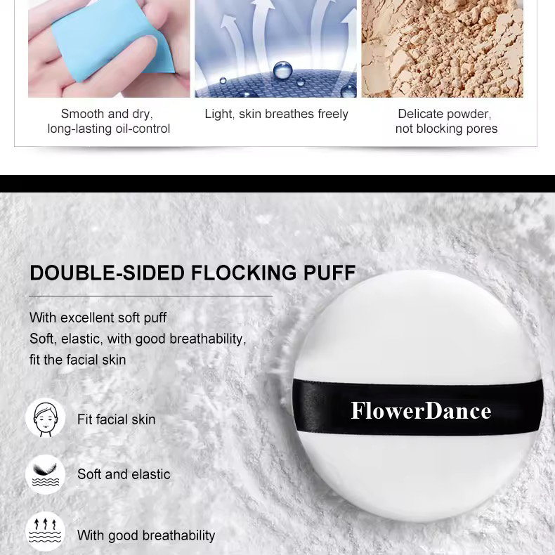 FlowerDance Pressed face powder,set makeup for a cohesive look,natural matte finish