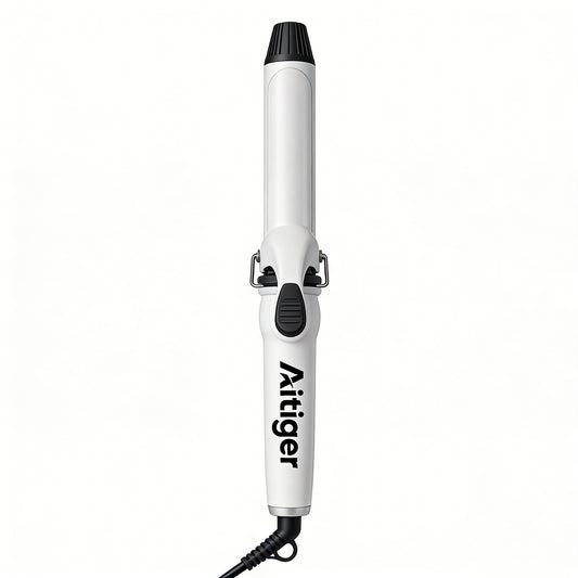 Aitiger 1.25 Inch Curling Iron, Ceramic Tourmaline Curling Wand with Negative Ion, Adjustable Temperature, Fast Heating, Anti-Scald Tip, Professional Hair Styler for Big Waves & All Hair Types