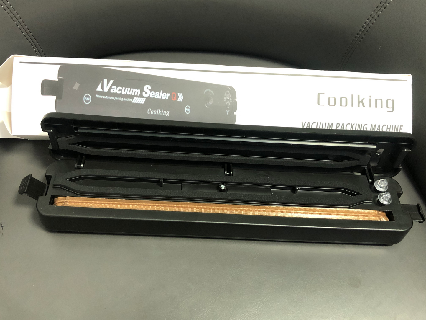 Coolking Vacuum packing machines Vacuum Sealer for Food preservation/Home Vacuum Food Sealer, Automatic Vacuum Air for Jars with air valve and grain bags.Compact Design