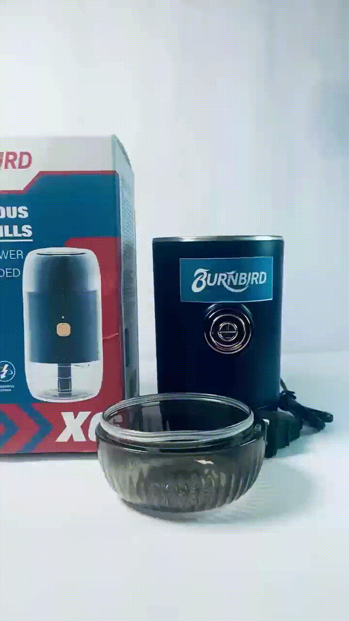 BURNBIRD Herb Grinder [large capacity/fast/Electric ]-Spice Herb Coffee Grinder with Pollen Catcher/- 7.5