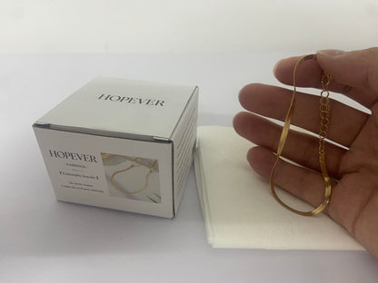 HOPEVER Gold Bracelets for Women, Dainty Bracelets Set for Women Trendy， Snake,  Silver Jewelry Gifts for Women Christmas