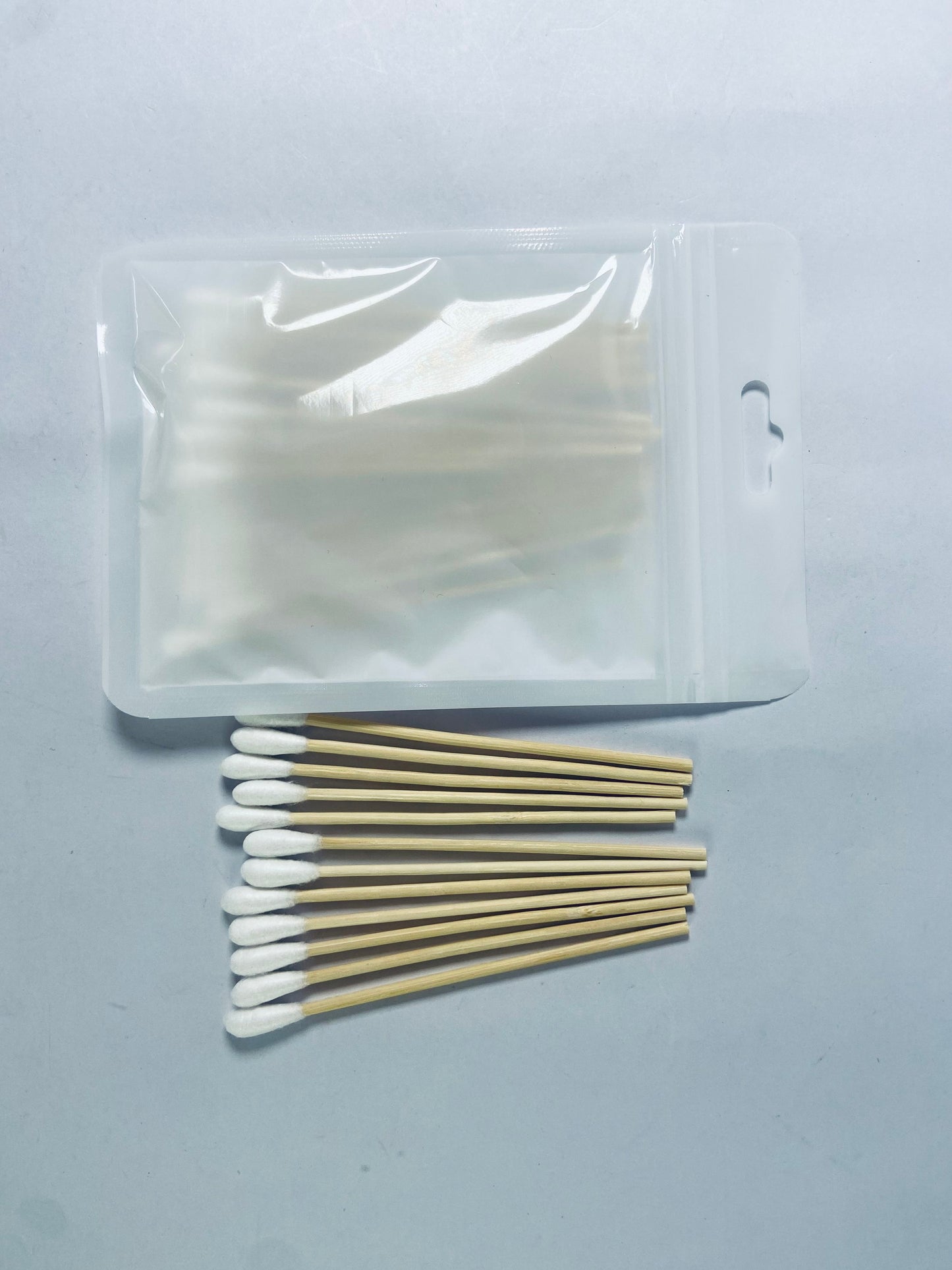 TOPKEPP Medical Cotton Swabs, Cotton Swabs with Wooden Sticks, 20 Count