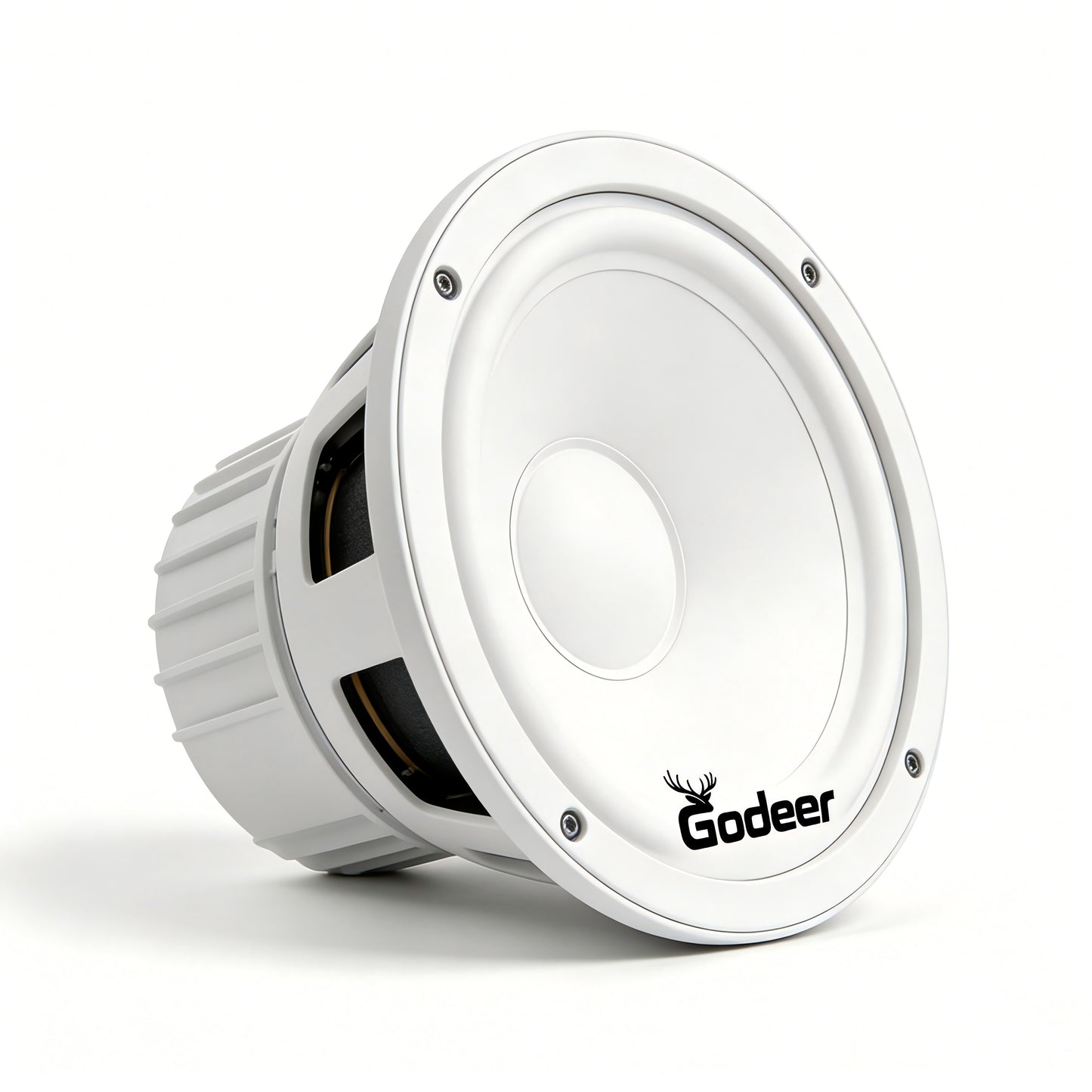 Godeer 6.5 Inch Waterproof Marine Loudspeakers, White Heavy Bass Boat Speakers, for Outdoor, Yacht, RV and Marine Use