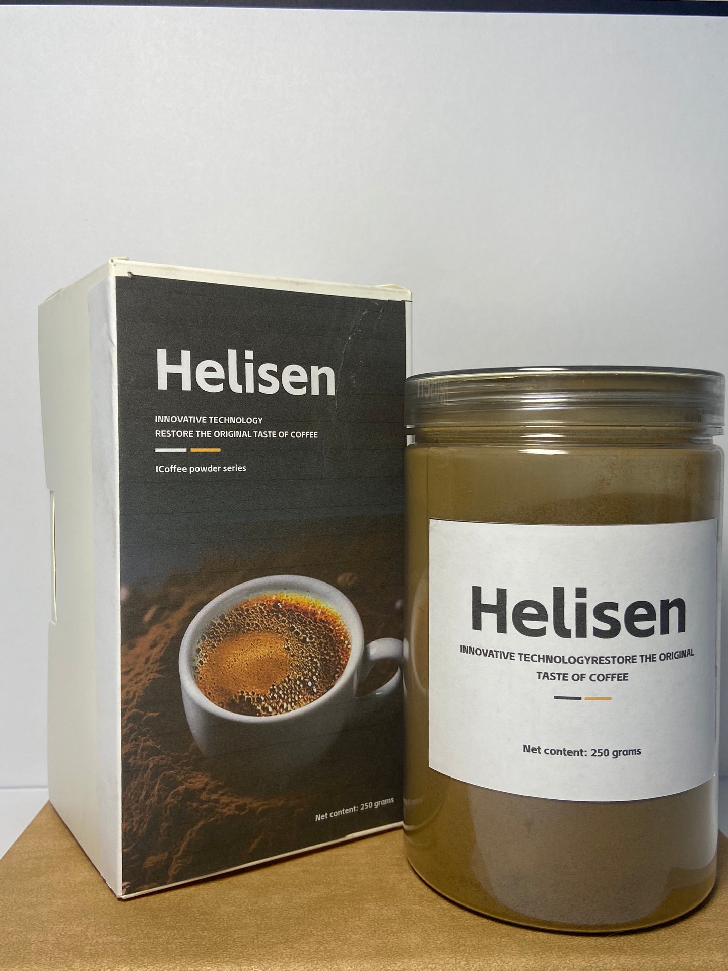 Helisen Coffee Instant Cold Brew Coffee Granules Medium Dark Roast Non-GMO Jar