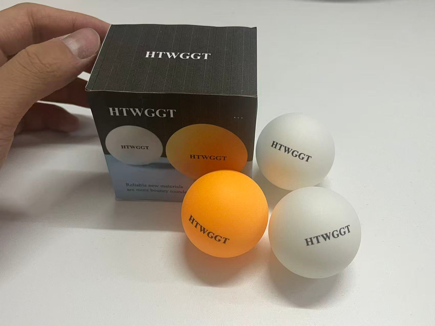 HTWGGT Professional Training Table Tennis Balls - Durable High-Elastic New Material, Multi-Color Indoor Game & Practice Balls (3-Pack)
