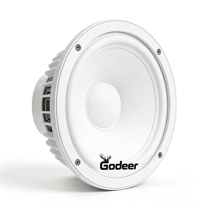 Godeer 6.5 Inch Waterproof Marine Loudspeakers, White Heavy Bass Boat Speakers, for Outdoor, Yacht, RV and Marine Use