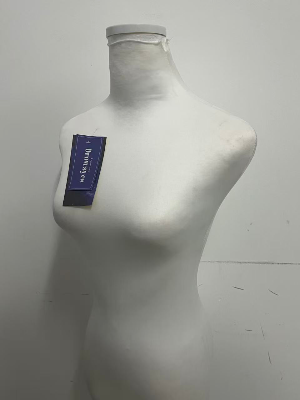 Drowsyes Female Half Body Cloth Covered Mannequin, Dress Form for Clothing Display, Detachable Neck Design for Boutiques & Window Shows