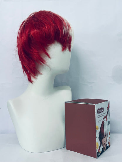 hairose Wigs Unbound Red and White Short Wig: Break Style Boundaries, Define Your Exclusive Fashion