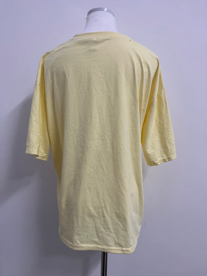hiVale Women's Oversized Yellow Crew Neck T - shirt