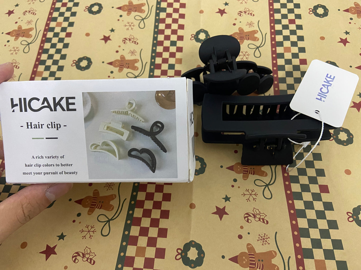 HICAKE Hair clips Medium Large Square Claw, Versatile Styling Rectangle Hair Pins for Thick Thin Hair, Big Matte Banana Clips Neutral Strong Hold Claw Pins