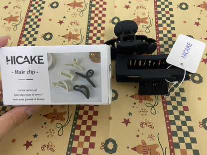 HICAKE Hair clips Medium Large Square Claw, Versatile Styling Rectangle Hair Pins for Thick Thin Hair, Big Matte Banana Clips Neutral Strong Hold Claw Pins