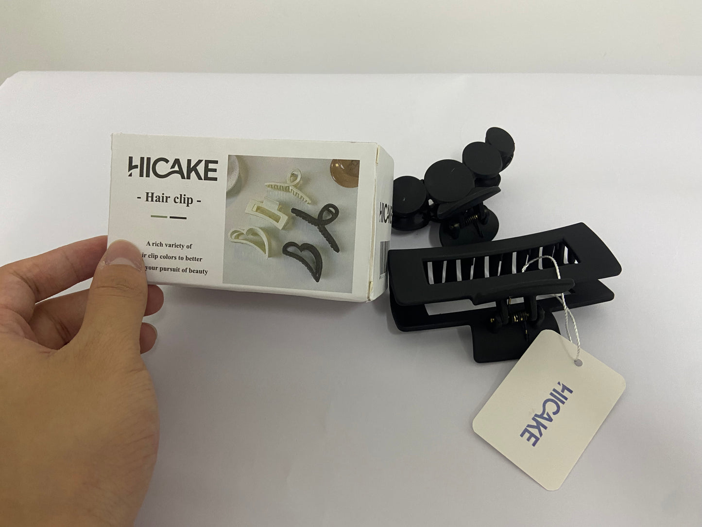 HICAKE Hair clips Medium Large Square Claw, Versatile Styling Rectangle Hair Pins for Thick Thin Hair, Big Matte Banana Clips Neutral Strong Hold Claw Pins