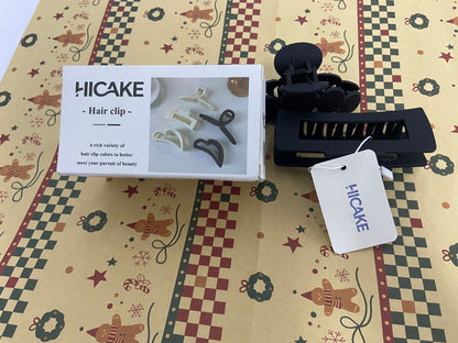 HICAKE Hair clips Medium Large Square Claw, Versatile Styling Rectangle Hair Pins for Thick Thin Hair, Big Matte Banana Clips Neutral Strong Hold Claw Pins