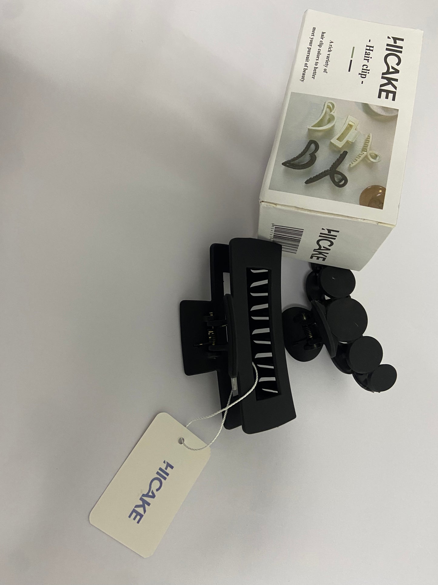 HICAKE Hair clips Medium Large Square Claw, Versatile Styling Rectangle Hair Pins for Thick Thin Hair, Big Matte Banana Clips Neutral Strong Hold Claw Pins