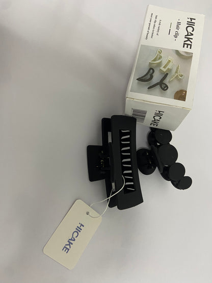 HICAKE Hair clips Medium Large Square Claw, Versatile Styling Rectangle Hair Pins for Thick Thin Hair, Big Matte Banana Clips Neutral Strong Hold Claw Pins