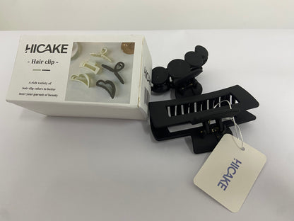 HICAKE Hair clips Medium Large Square Claw, Versatile Styling Rectangle Hair Pins for Thick Thin Hair, Big Matte Banana Clips Neutral Strong Hold Claw Pins