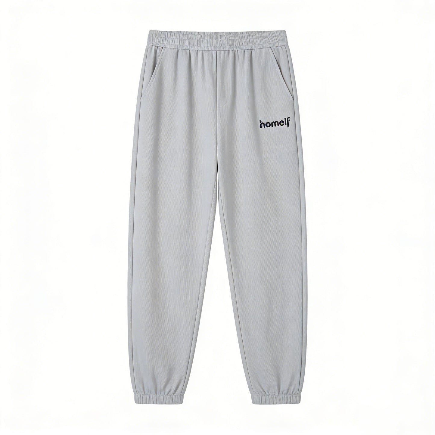 homelf Men's Casual Jogger Sweatpants, Loose Comfortable Athletic Pants, Versatile Daily Commute Trousers, Light Grey