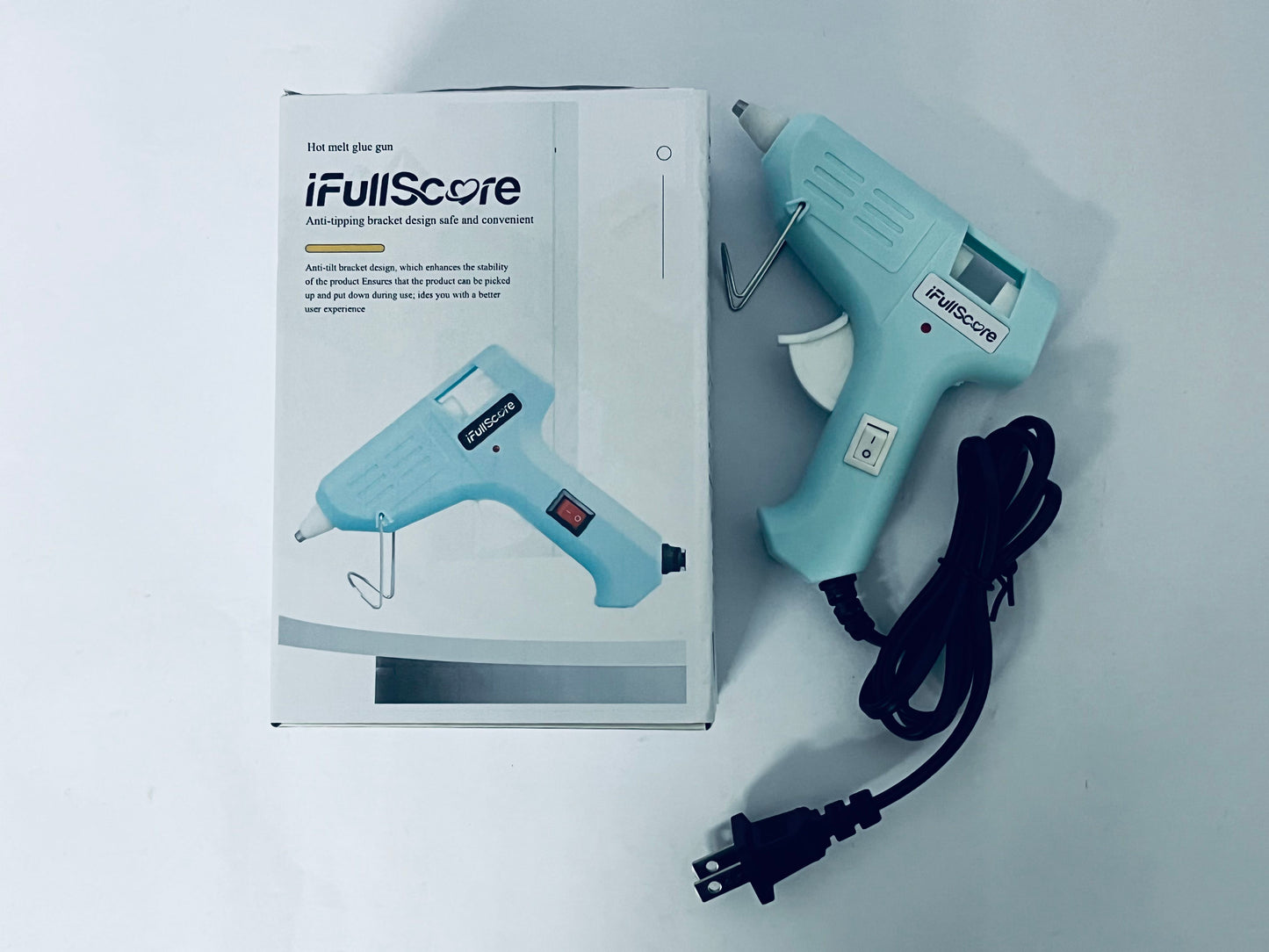 iFullScore 1 set 20W Hot Melt Glue Gun With Glues Stick Industrial Craft Mini Guns Thermo Electric Heat Temperature Tool For DIY