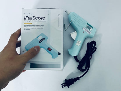 iFullScore 1 set 20W Hot Melt Glue Gun With Glues Stick Industrial Craft Mini Guns Thermo Electric Heat Temperature Tool For DIY