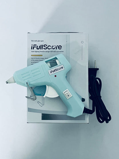 iFullScore 1 set 20W Hot Melt Glue Gun With Glues Stick Industrial Craft Mini Guns Thermo Electric Heat Temperature Tool For DIY